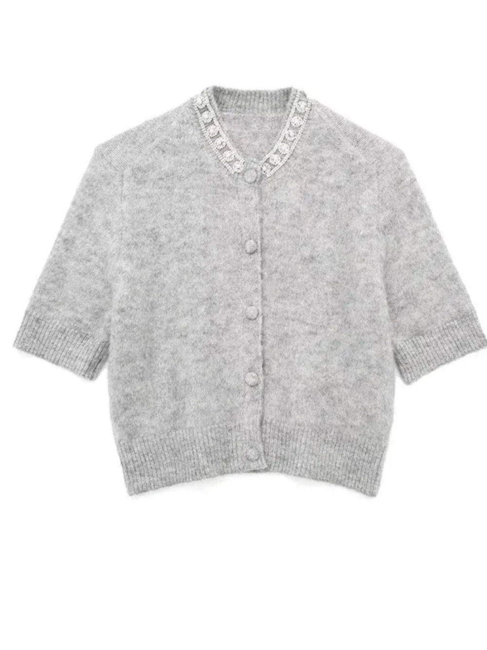 House of Harlow Embellished Collar Sweater